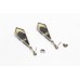 Sterling silver 925 dangle earring marcasite Black onyx stone 1.9 inch